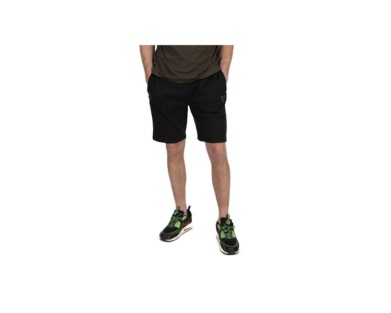 Fox Collection LW Jogger Shorts Black and Orange