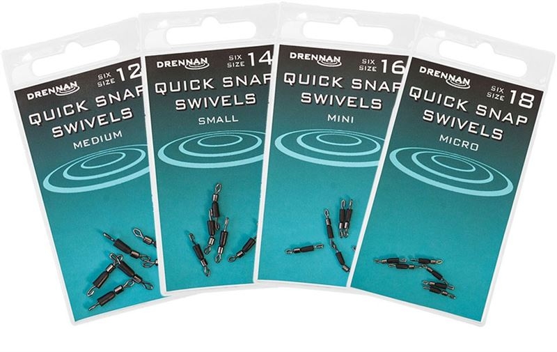 Drennan Quick Snap Swivels Pack Of 6 For Fishing 